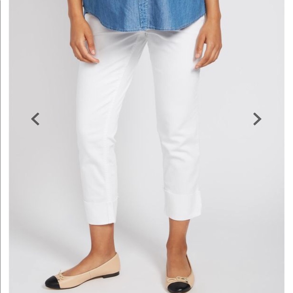 Indigo Blue Secret Fit Cuff Crop Maternity Jeans